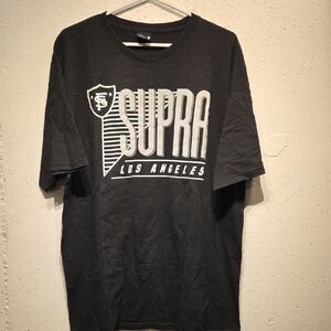 Supra Black Raiders Style Graphic T-Shirt (XL)